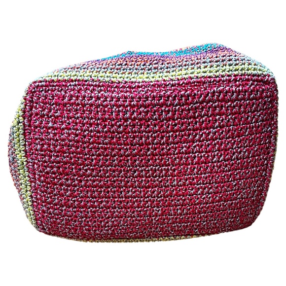 THE SAK Cambria Crochet Colourful Stripe Tote Shoulder Bag 10” Strap Drop - Picture 4 of 12